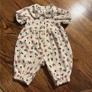 Baby‎ Beluga | Vintage Corduroy Floral Jumpsuit Sz 0-3 months